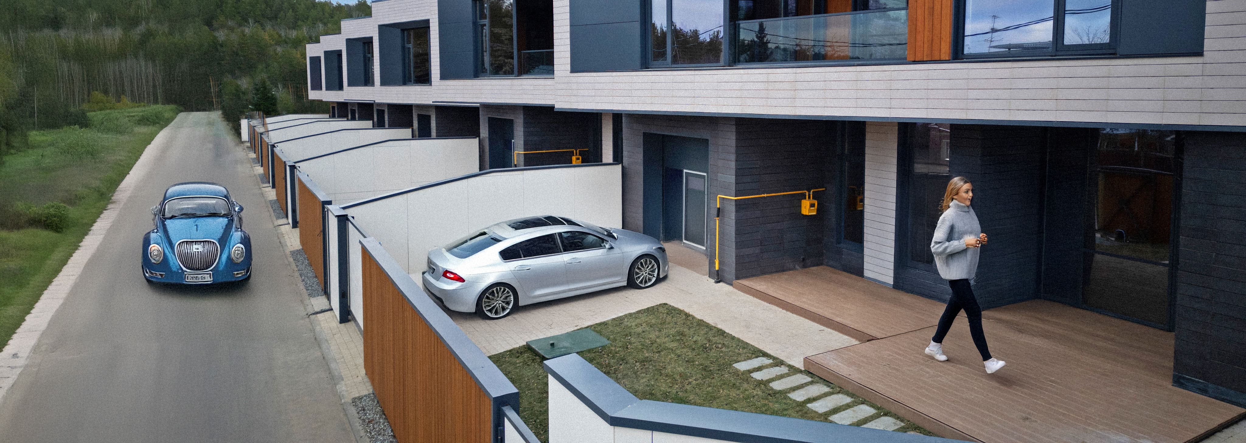 Townhouses and private terraces